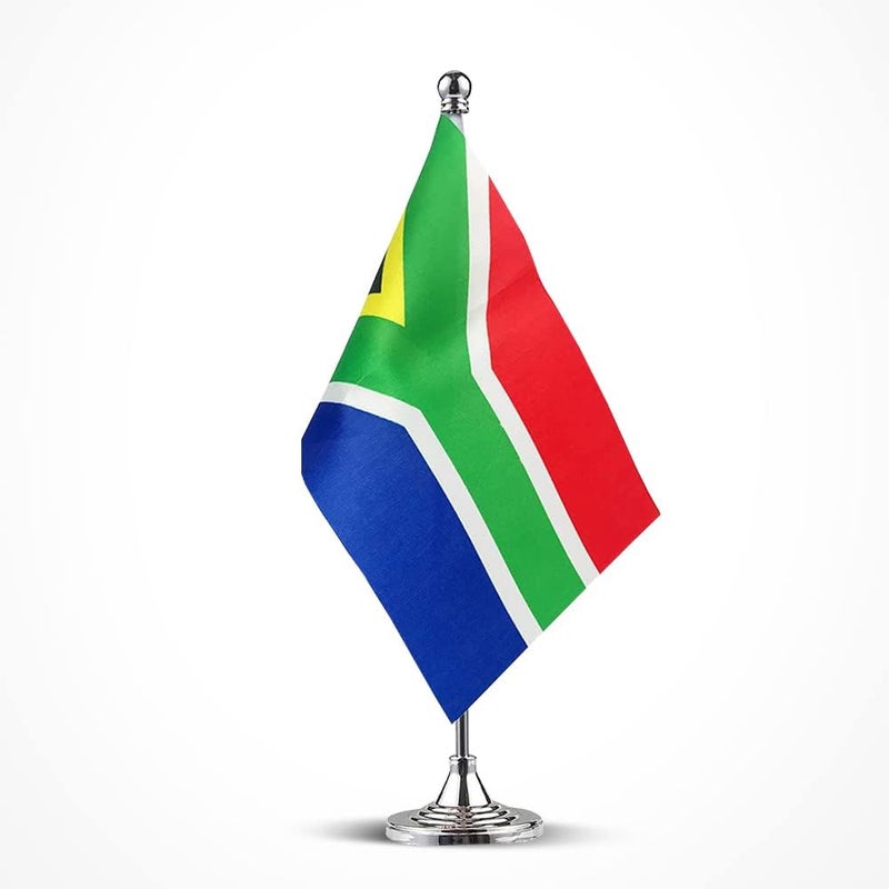 mflagperft South Africa Flag South African Flags, Small Mini South African Desk Flag, Used for Table Office Classroom Home Patriotic Events Decorations - Image 1