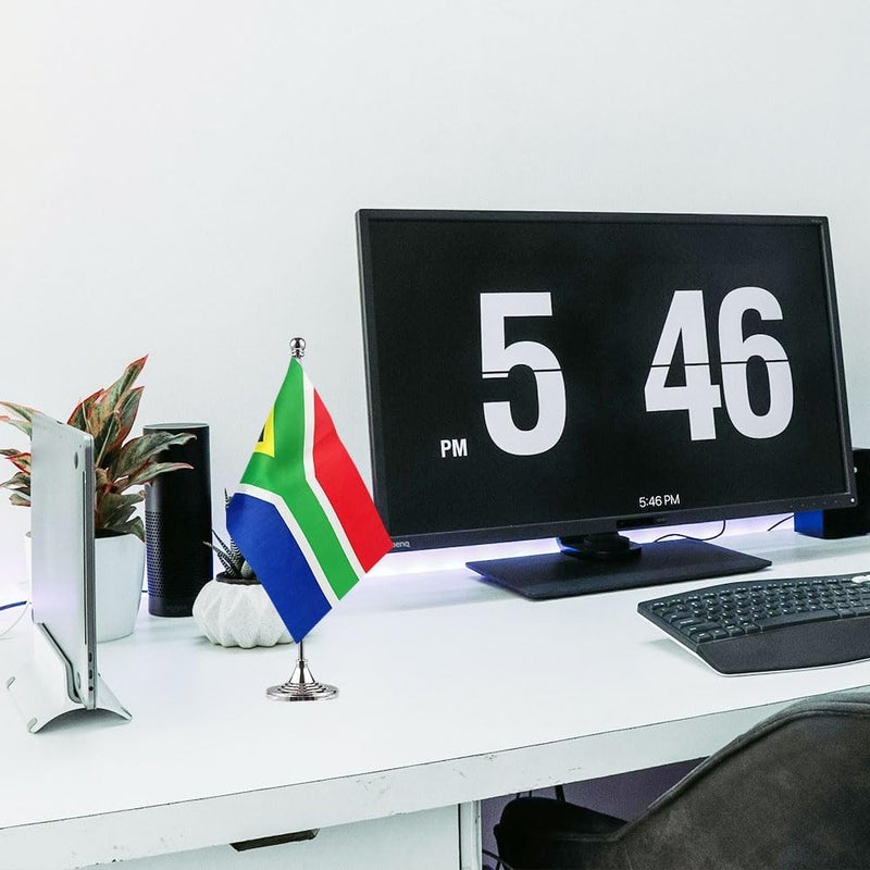 mflagperft South Africa Flag South African Flags, Small Mini South African Desk Flag, Used for Table Office Classroom Home Patriotic Events Decorations - Image 5