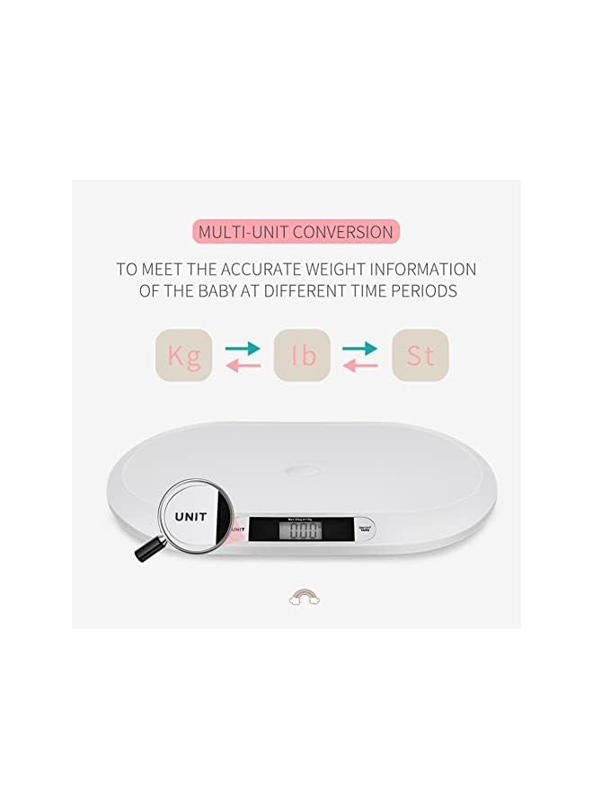 PROMASS Baby Scale Smart Baby Weight Scale 20KG Multi-Function with LCD Display 3 Weighing Mode Toddler Scale for Infants Toddlers - Image 5