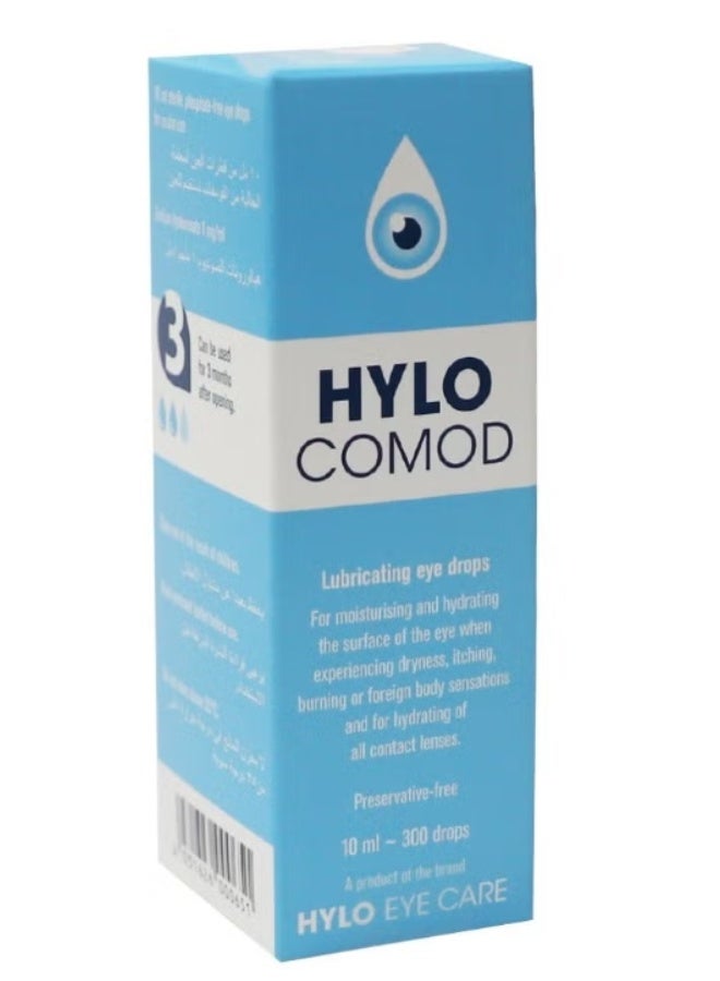 Hylo Comod Lubricating Eye Drops 10ml - Image 1