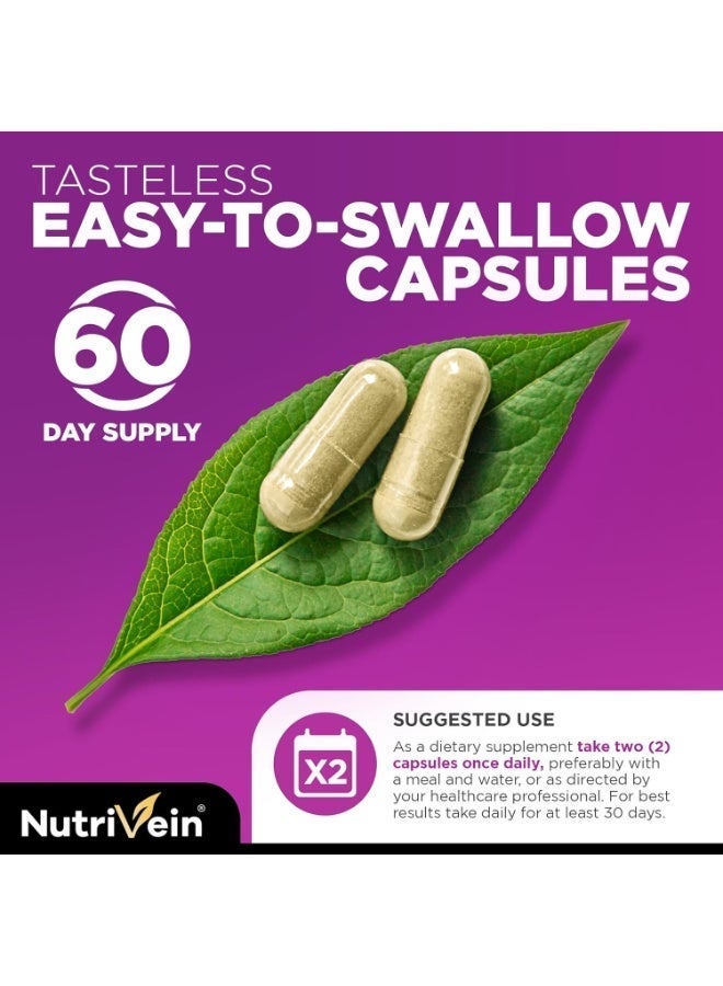 Nutrivein Resveratrol 1450mg - Antioxidant Supplement 120 Capsules – Supports Healthy Aging and Promotes Immune, Brain Boost and Joint Support - Made with Trans-Resveratrol, Green Tea Leaf, Acai Berry - Image 3