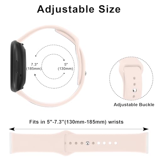 Tobfit Silicone Band for Fitbit Versa 3 4 Fitness Tracker,Soft Sport Strap for Fitbit Sense Fitness Tracker (Watch Not Included), Adjustable Wristband with Metal Buckle for Men Women - Image 3
