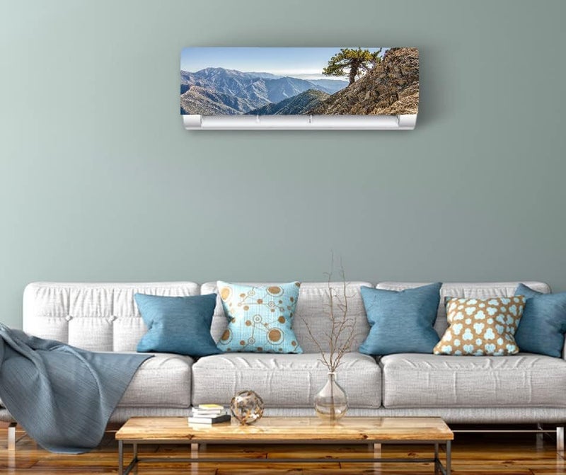 DreamKraft Mountains View AC Sticker AC Wall Skin AC Wall Paper (Multicolor, PVC Vinyl, 30cm x 91cm)-Self-Adhesive - Image 2