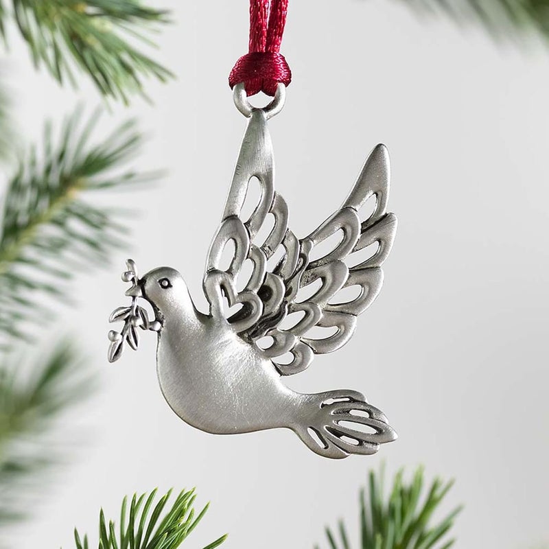 woobles Solid Pewter Christmas Tree Ornament,Metal Double-Sided Printing Holiday Ornaments Pendants , Decoration Unique Gift for Christmas Star Festive Holidays Home Decor (A), (O-1029) - Image 1