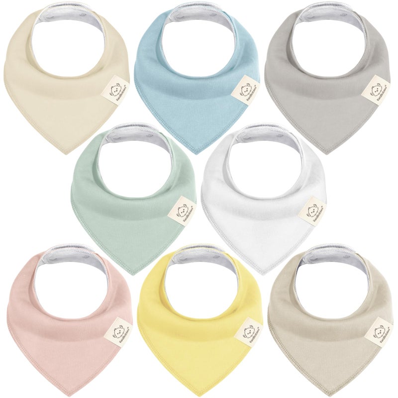 KeaBabies 8-Pack Organic Baby Bandana Drool Bibs for Girls - Super Absorbent Baby Bibs for Baby Girls, Baby Boys, Soft Cotton Bandana Bibs, Baby Drool Bib, Teething Bibs for Infant, Toddler, Bib Girl (Dawn) - Image 1