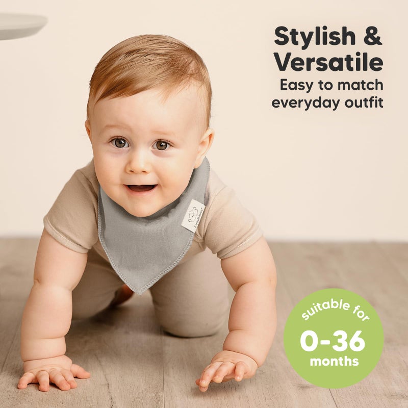 KeaBabies 8-Pack Organic Baby Bandana Drool Bibs for Girls - Super Absorbent Baby Bibs for Baby Girls, Baby Boys, Soft Cotton Bandana Bibs, Baby Drool Bib, Teething Bibs for Infant, Toddler, Bib Girl (Dawn) - Image 4