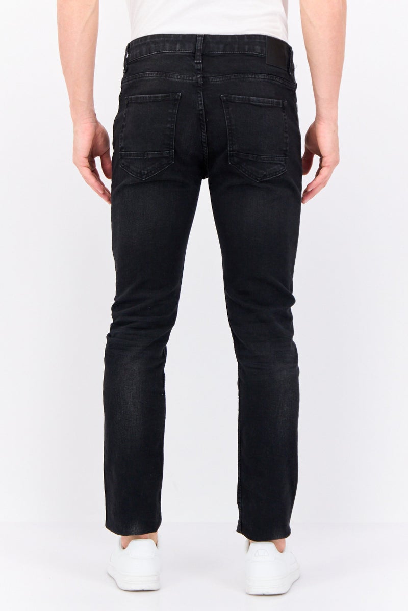 CROSSHATCH جينز ضيق للرجال قابل للتمدد، أسود - Image 3