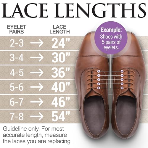 Miscly Shoe Laces for Dress Shoes - Round Oxford Shoelaces for Men - Multiple Lengths and Colors Available - Brown, 30″ (76 CM) - Image 4