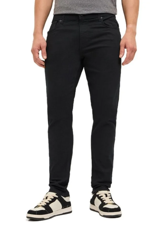 Men's Black Mid-Rise Slim Fit Jeans Classic Comfort With Modern Style, Perfect For Everyday Casual Looks And Effortless Streetwear Vibes