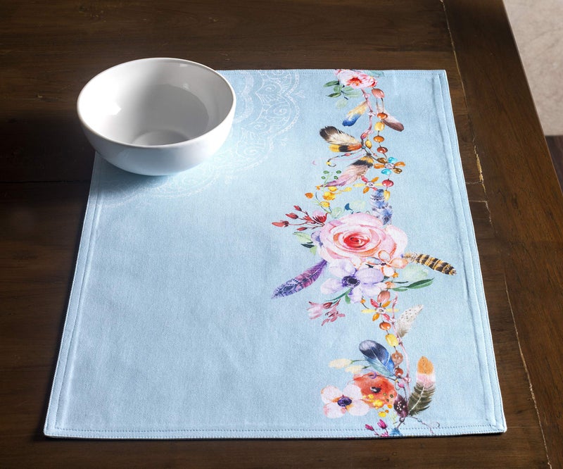 Maison d' Hermine Maison d' Hermine Cloth Placemats Set of 4  100% Cotton Decorative Washable Table Place Mat  Kitchen  Party  Wedding  Restaurant & Camping  Ibiza - Spring/Summer  - Image 5