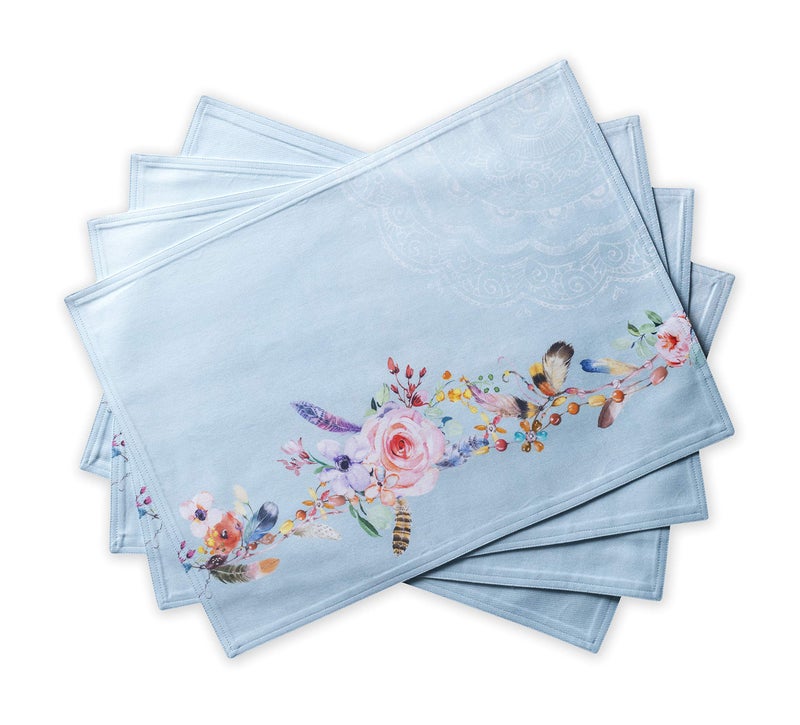 Maison d' Hermine Maison d' Hermine Cloth Placemats Set of 4  100% Cotton Decorative Washable Table Place Mat  Kitchen  Party  Wedding  Restaurant & Camping  Ibiza - Spring/Summer  - Image 2