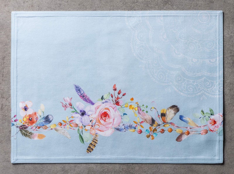 Maison d' Hermine Maison d' Hermine Cloth Placemats Set of 4  100% Cotton Decorative Washable Table Place Mat  Kitchen  Party  Wedding  Restaurant & Camping  Ibiza - Spring/Summer  - Image 3
