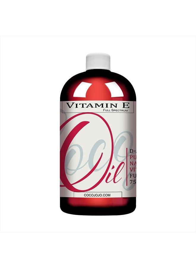 cocojojo Vitamin E Oil - 100% Pure, Full Spectrum, Undiluted, D Alpha Tocopherol, 75,000 IU - 16 oz - for Skin Hair Nails Body Care Hydrating Rejuvenating - Packaging May Vary - Image 1