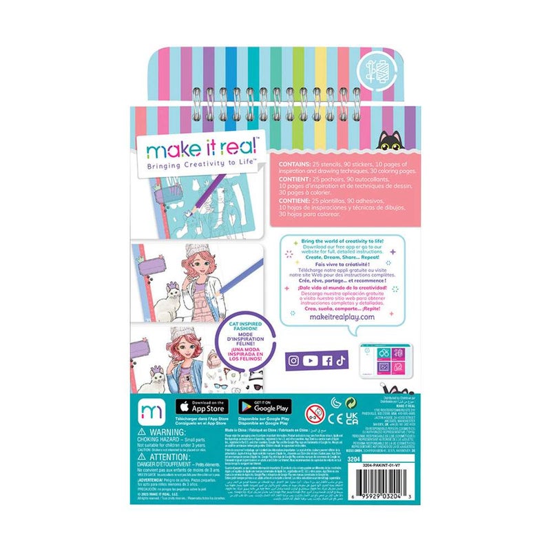 Make It Real دفتر تصميم أزياء كيتي الجميلة (115 قطعة، غلاف ورقي) - Image 2