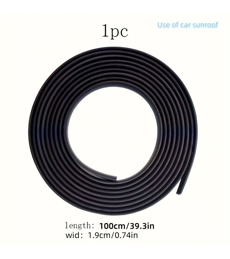 Black T-Shaped Rubber Car Door Seal Windproof Waterproof Strip - Image 4