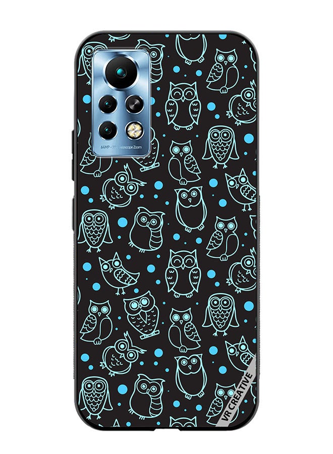 VR CREATIVE Protective Case Cover For Infinix Note 11 Pro Night Owl Stroke Design Multicolour - Image 1