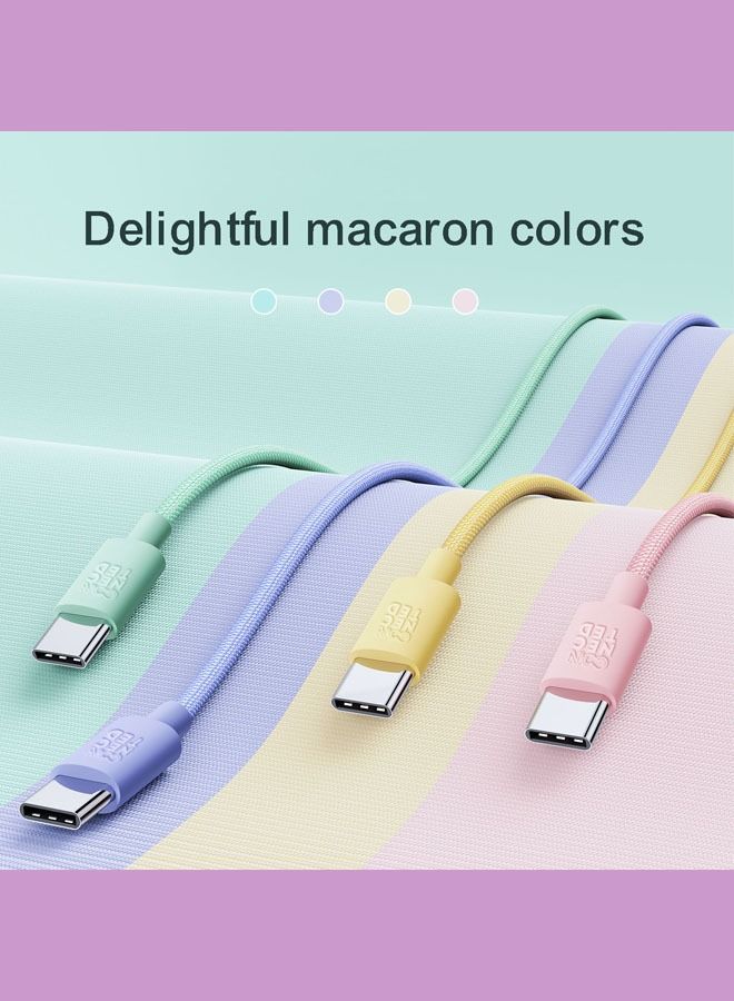 Connected FAST3 USB-A To USB-C Braided Charging Cable 1.2m (Pink) - Image 5
