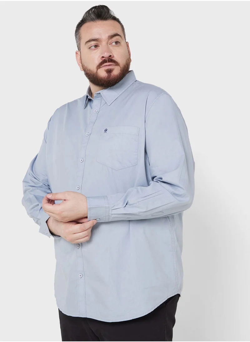 توماس سكوت Thomas Scott Plus Size Premium Slim Fit Pure Cotton Casual Shirt