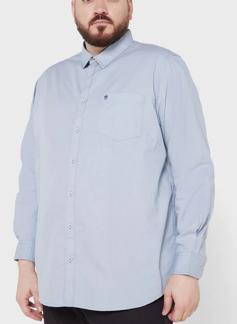 Thomas Scott Thomas Scott Plus Size Premium Slim Fit Pure Cotton Casual Shirt