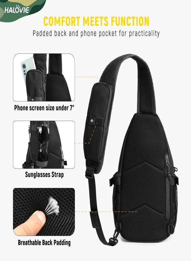 HALOVIE Crossbody Sling Bag Anti Theft RFID Sling Backpack Lightweight Travel Hiking EDC Tactical Chest Shoulder Pack Gift for Men - Image 5
