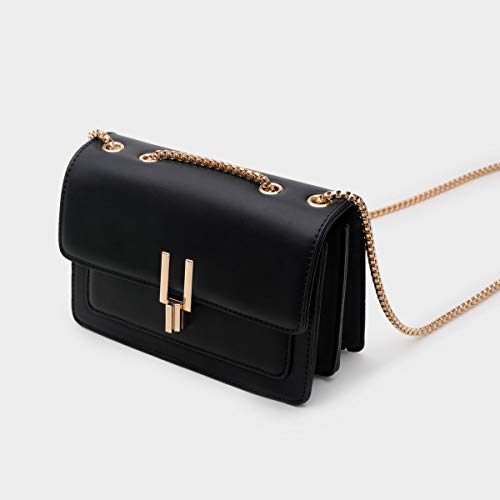 TOP BAND Crossbody Bags for Women Leather Cross Body Purses Cute Color-Block Designer Handbags Shoulder Bag Medium Size Black - Image 3