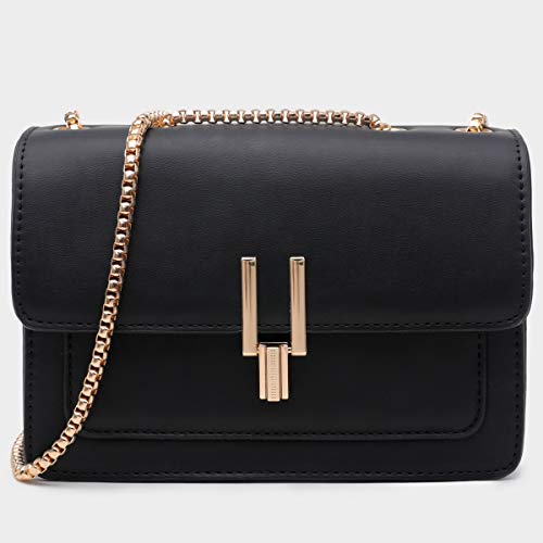 TOP BAND Crossbody Bags for Women Leather Cross Body Purses Cute Color-Block Designer Handbags Shoulder Bag Medium Size Black - Image 4