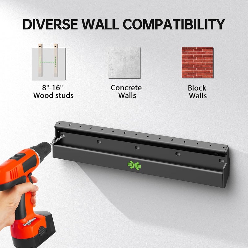 USX MOUNT No Stud TV Wall Mount Low Profile for Most 26-60" Televisions up to 100 lbs,No Dril Monitor Mount for Drywall, Studless Wall Mount Bracket Max VESA 400x400mm for Flat Screen&Curved TVs, Easy Install - Image 5