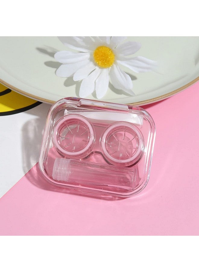 wolpin Plastic Travel Contact Lens Case Box Case See Through Leakproof, Potable Lens Box For Man And Women(Transparent, Pink) - Image 5