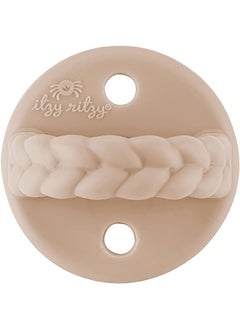 Itzy Ritzy Itzy Ritzy Sweetie Soother Silicone Orthodontic Pacifiers with Collapsible Handle & Two Air Holes for Added Safety, Set of 2 in Buttercream & Toast for Ages 6-18 Months  - Image 5