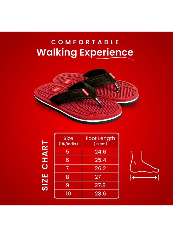 Dr. Ortho Dr.Ortho Orthopedic Slippers | Acupressure Slippers | Flip-Flops | For Men & Women's Slippers, Red - 8 UK - Image 3