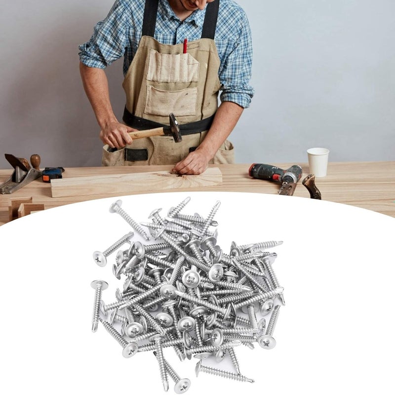 M4 2x32mm Self Tapping Screws 500pcs 410 Stainless Steel Cross Head Fasteners Kit - Image 3