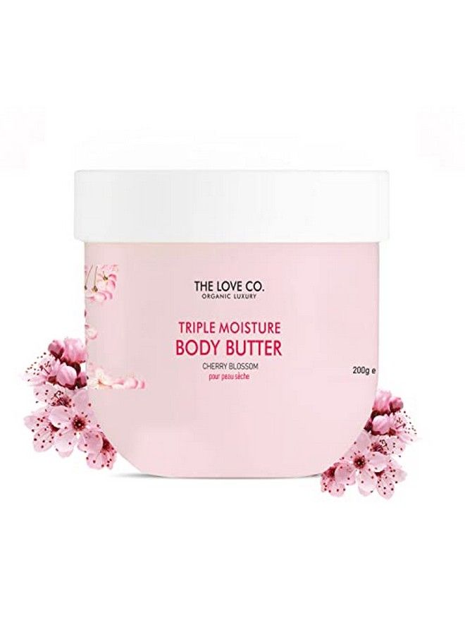 THE LOVE CO. Body Butter For Dry Skin 200Ml 72 Hour Intense Hydrating Body Butter For Women| Japanese Cherry Blossom| Cocoa Butter Body Lotion | Shea Butter Body Lotion - Image 1