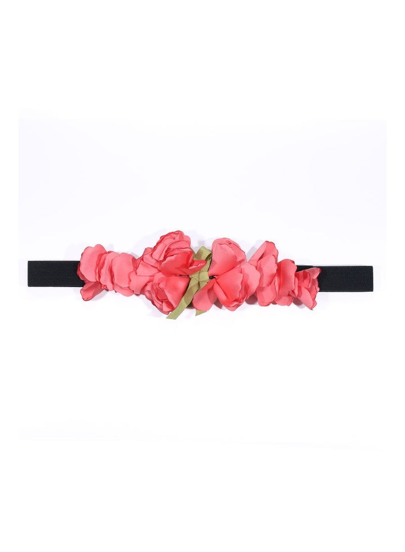 KUYING New Corset Elastic Elastic Elastic Womens Dress Decoration Fabric Flower Fashion Belt 