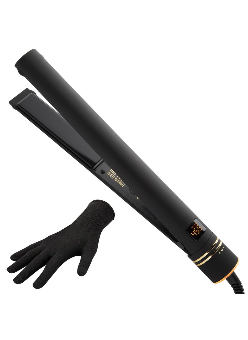 Hot Tools - Hot Tools Pro Artist Black Gold Evolve Ionic Salon Hair Flat Iron  LongLasting Finish for Straightening Hair 1 in - Image 1
