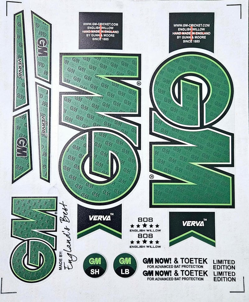 ayn Cricket Bat Sticker 4D Digital Embossed English Willow Fiber Tape Sports Accessories Protection, VRV Green - Image 1
