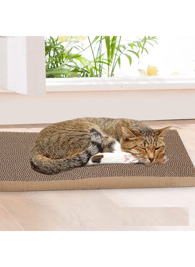 Emily Pets - Emily Pets Cat Scratcher Pads, Wide Recycle Corrugated Cat Scratching Pad, Reversible Cat Scratcher Cardboard Lounge Sofa Bed Replacement with Box, 100% Organic Catnip Included Flat - Image 1