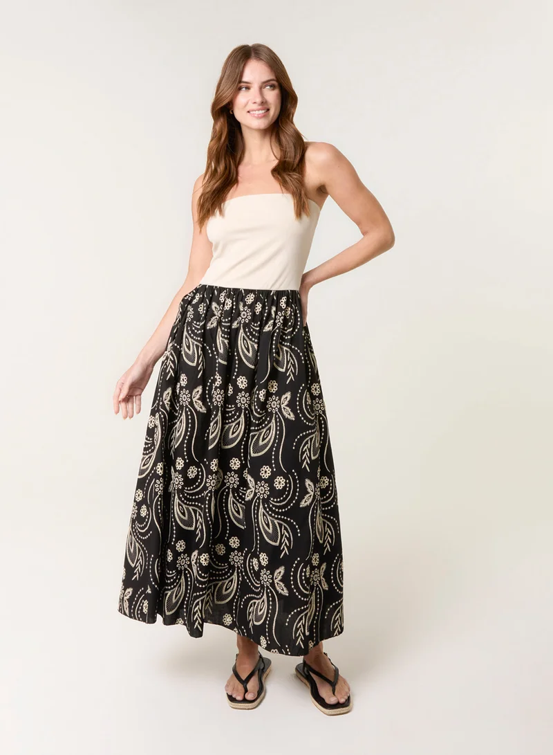 Blue Vanilla Embroidered Bandeau 2 In 1 Dress