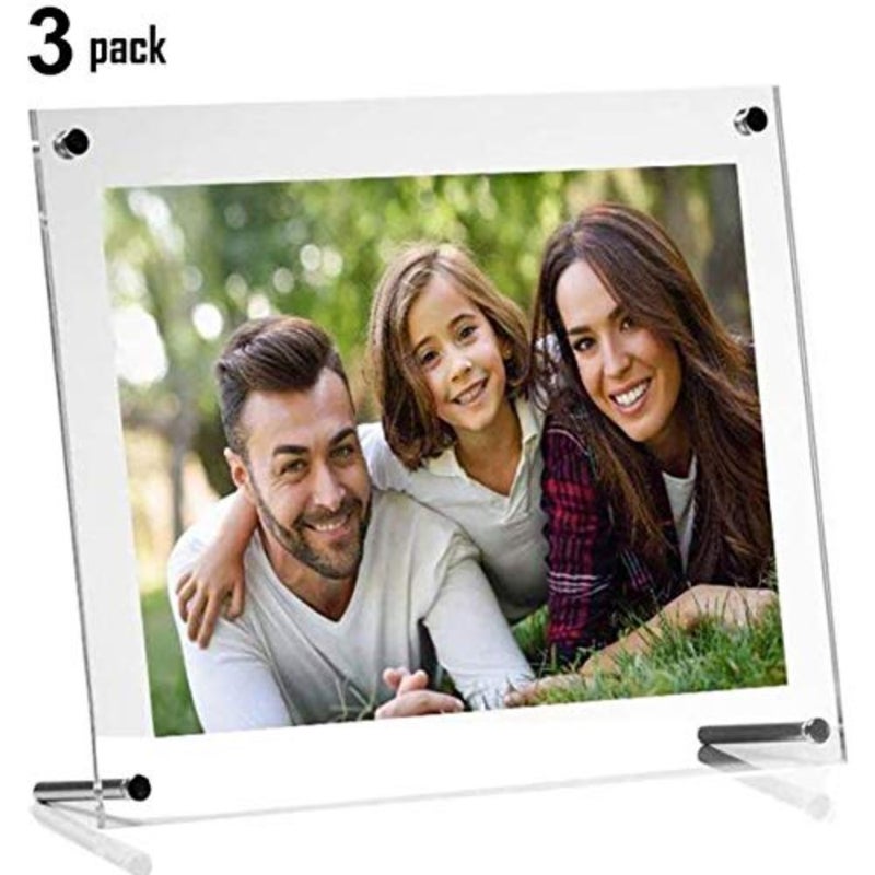 Picture Frame, 8.5x11 Clear Acrylic Photo Frame A4 Letter Size Decorative Poster Frame Desktop Tabletop Display 3 Pack - Image 1