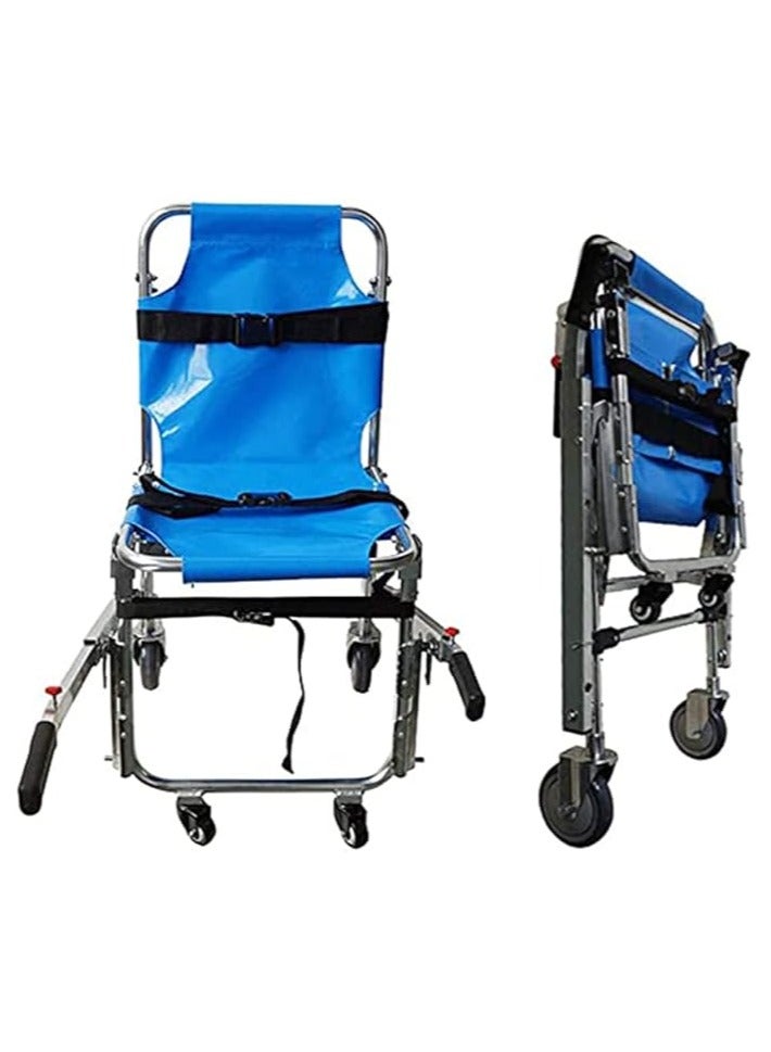 مرقمة نقالة سلم قابلة للطي محمولة، كرسي سلم متنقل للإخلاء الطبي، كرسي سلم يدوي فاخر للنقل في حالات الطوارئ، سعة تحميل: 350 رطلاً - Image 2