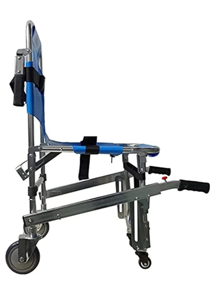 مرقمة نقالة سلم قابلة للطي محمولة، كرسي سلم متنقل للإخلاء الطبي، كرسي سلم يدوي فاخر للنقل في حالات الطوارئ، سعة تحميل: 350 رطلاً - Image 3