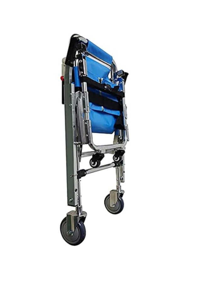 مرقمة نقالة سلم قابلة للطي محمولة، كرسي سلم متنقل للإخلاء الطبي، كرسي سلم يدوي فاخر للنقل في حالات الطوارئ، سعة تحميل: 350 رطلاً - Image 4