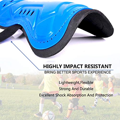 Ralleyfun Youth Soccer Shin Guards for Kids Child Calf Protective Gear Soccer Equipment Soccer Shin Pads Calf Sleeves Protection for Boys Girls Kids Youth Toddler Children Teenagers Adult (Blue, S 3'3-3'9) - Image 2