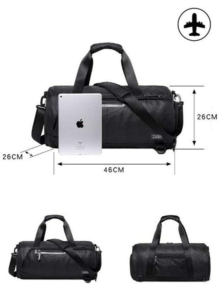 ARCTIC HUNTER Gym Bag with Shoes Compartment, Waterproof Travel Duffel Hand Bag Large Size for Men and Women, Black  - Image 4