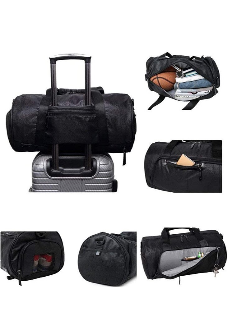 ARCTIC HUNTER Gym Bag with Shoes Compartment, Waterproof Travel Duffel Hand Bag Large Size for Men and Women, Black  - Image 5