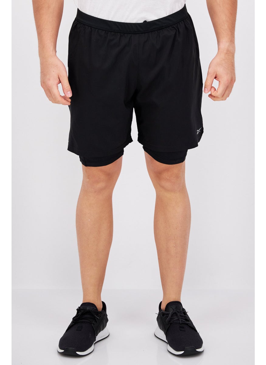 Reebok Men Sportswear Fit Brand Logo Training Short, Black  - Image 1