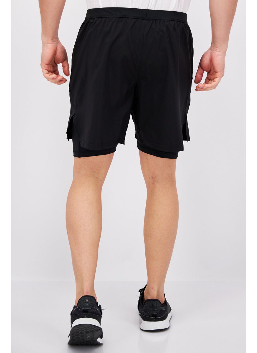 Reebok Men Sportswear Fit Brand Logo Training Short, Black  - Image 4