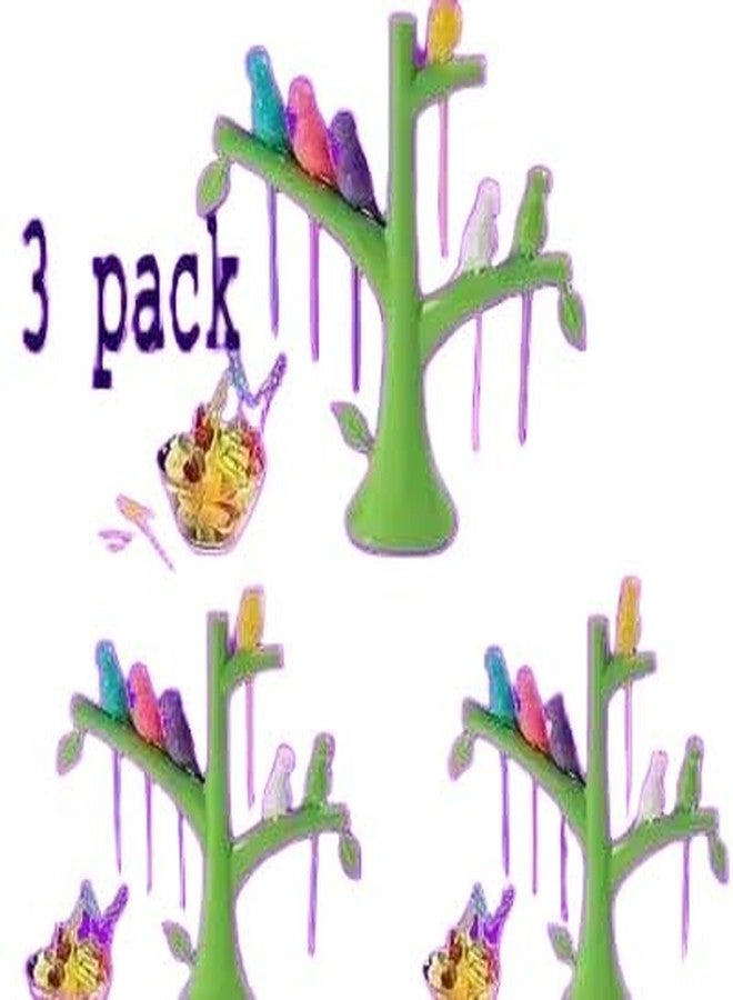 3 PIS Combo Bird Fork, Bird Tree Fruit Fork Set 3 Tree Branches 6 Forks Party Snack Dessert Cake Fruit Toothpick Kitchen.(3PCS +POPAT)/8_KP3698 - Image 1
