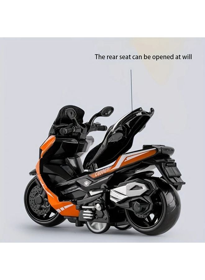 Gray Pull Back Motorcycle Toy Realistic Pedal Model Durable Plastic Kids Gift - Image 4