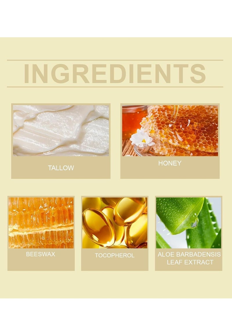 وودسليب بلسم شحم البقر للعناية بالبشرة - بلسم خالٍ من العطور، متعدد الاستخدامات للبشرة الحساسة، يعالج ويرطب بزيت الزيتون + شحم من الأبقار التي تتغذى على العشب - شحم بقر للبشرة، 70 جرام - Image 4