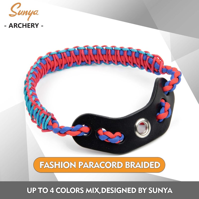 Sunya Archery Bow Wrist Sling, 550 Paracord Strap Comfortable on Hand.100% Full Grain Leather Yoke, Multiple Camo Colors.Fit Compound Bow Stabilizer & Recurve. - Image 5